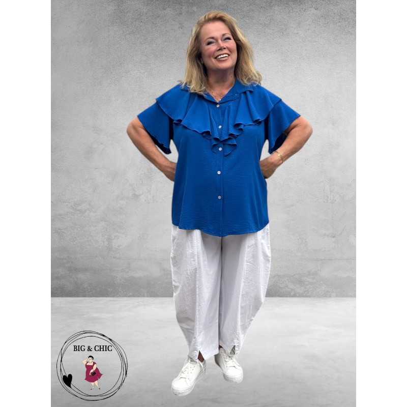 New Style Roezel Blouse Koningsblauw
