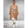 Rafay Poncho Zomer Shirt Beige