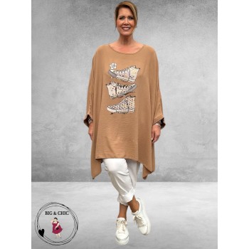 Rafay Poncho Zomer Shirt Beige