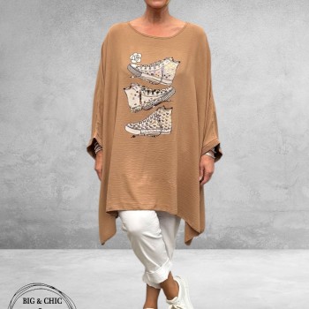 Rafay Poncho Zomer Shirt Beige