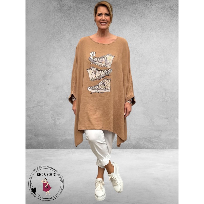 Rafay Poncho Zomer Shirt Beige