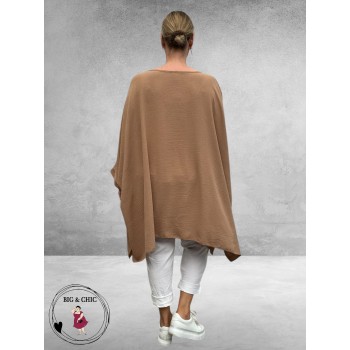 Rafay Poncho Zomer Shirt Beige