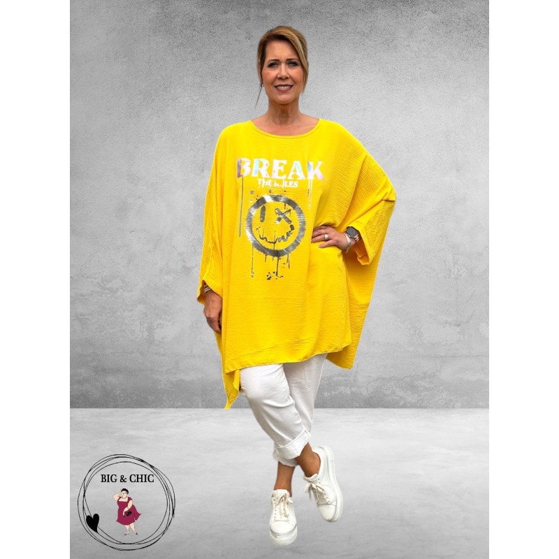 Rafay Poncho Zomer Shirt Geel