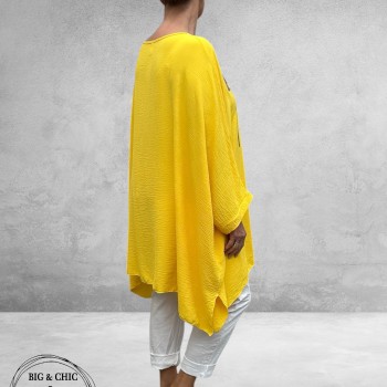 Rafay Poncho Zomer Shirt Geel