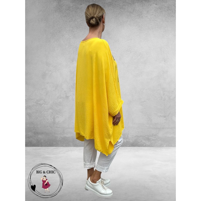 Rafay Poncho Zomer Shirt Geel