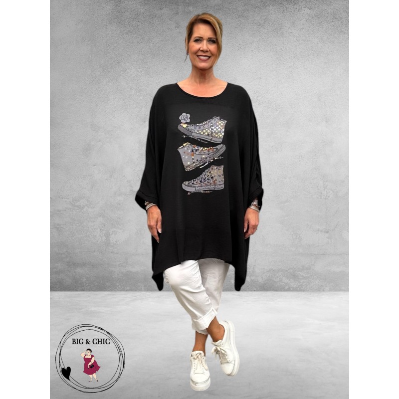 Rafay Poncho Zomer Shirt Zwart