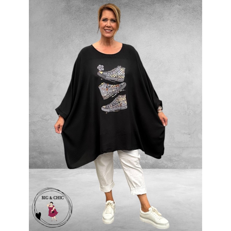 Rafay Poncho Zomer Shirt Zwart