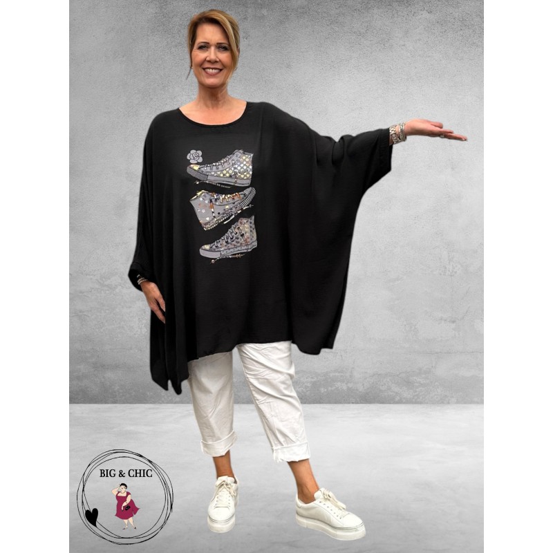 Rafay Poncho Zomer Shirt Zwart