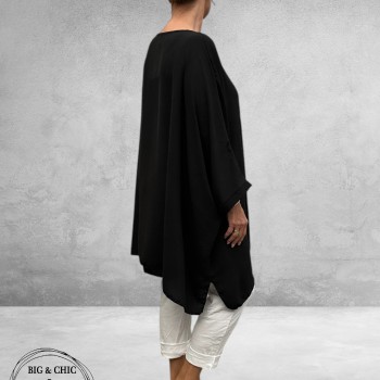 Rafay Poncho Zomer Shirt Zwart