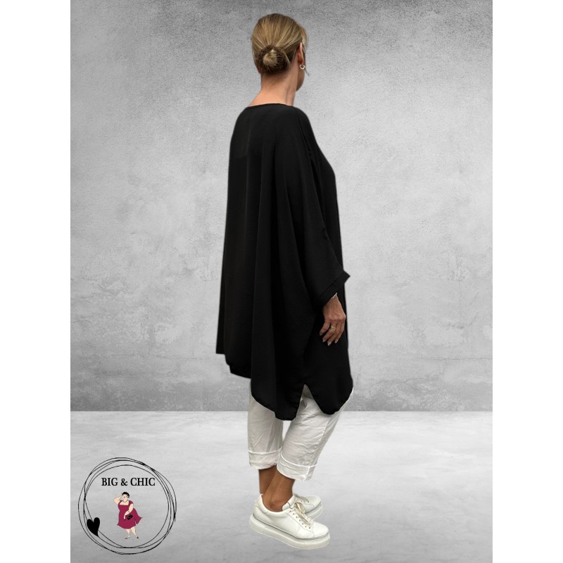 Rafay Poncho Zomer Shirt Zwart