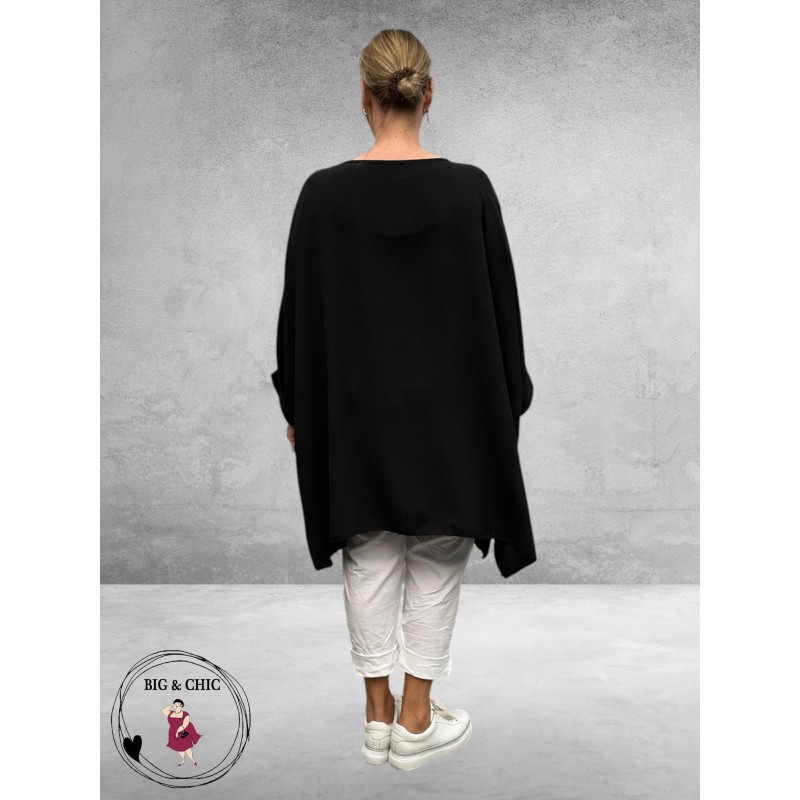Rafay Poncho Zomer Shirt Zwart