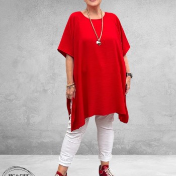 Rafay Shirt A-Lijn Vurig Rood