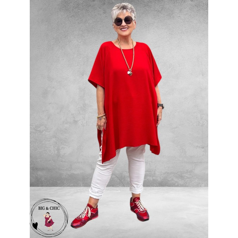 Rafay Shirt A-Lijn Vurig Rood