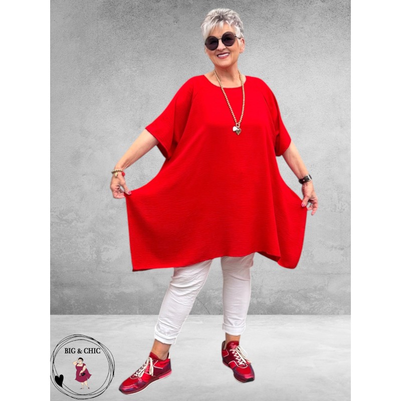 Rafay Shirt A-Lijn Vurig Rood