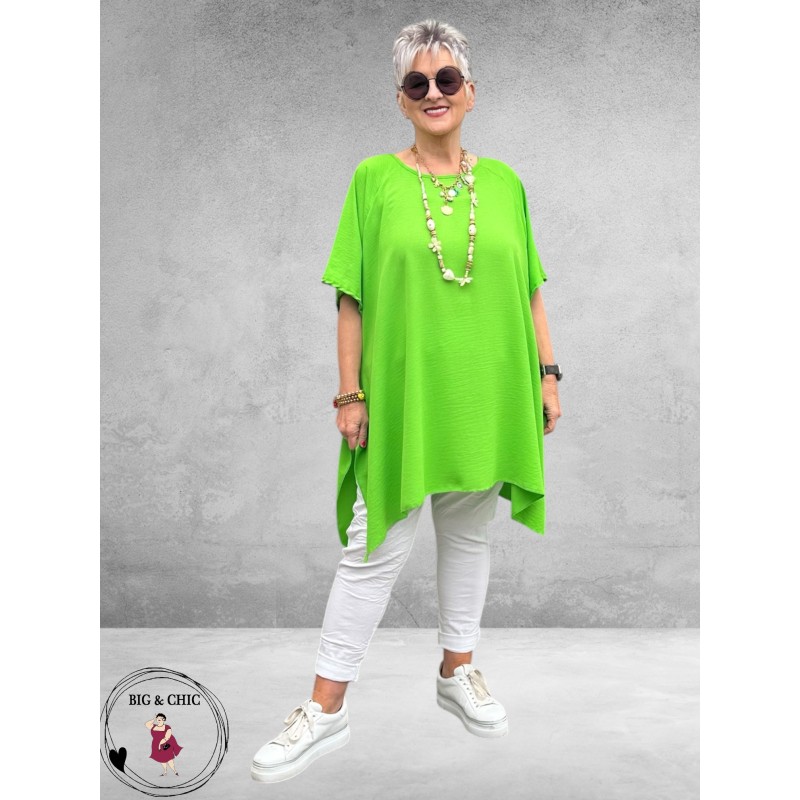 Rafay Shirt A-Lijn Kiwigroen