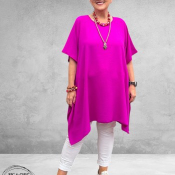 Rafay Shirt A-Lijn Fuchsia