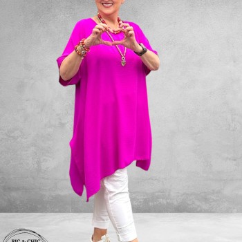 Rafay Shirt A-Lijn Fuchsia