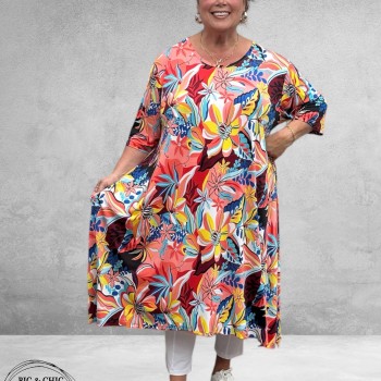 Rafay Jurk A-Lijn Florale Print