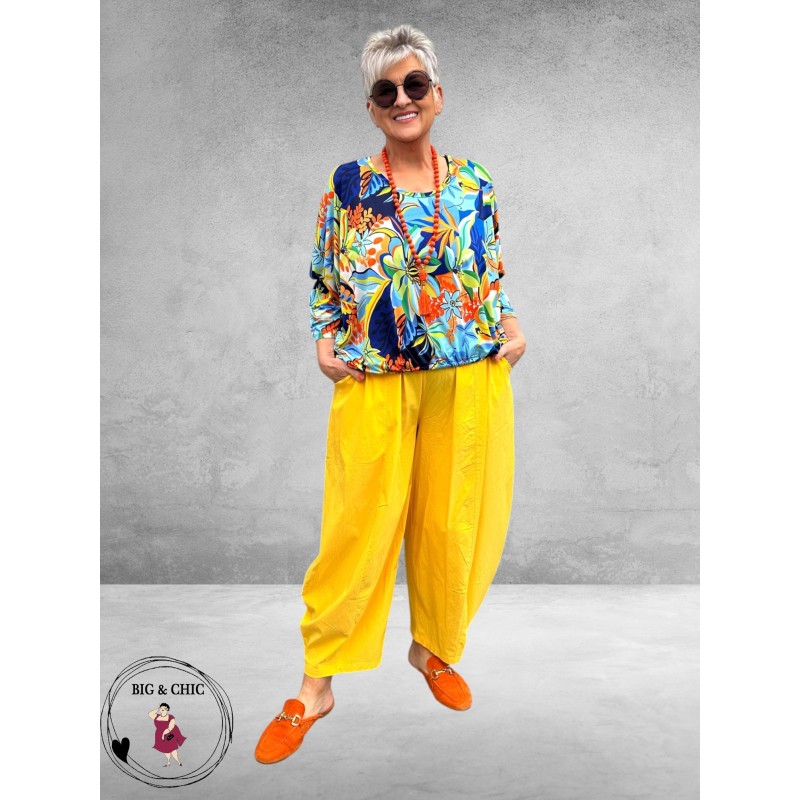 Rafay Shirt Blouson Model Tropische Print