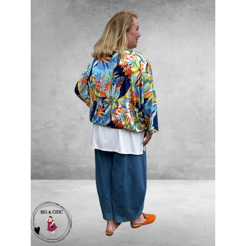 Rafay Shirt Blouson Model Tropische Print