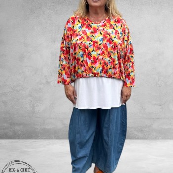 Rafay Shirt Blouson Model Flower  Print