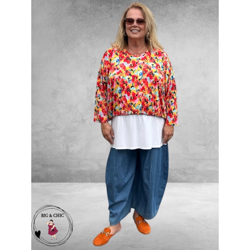 Rafay Shirt Blouson Model Flower  Print