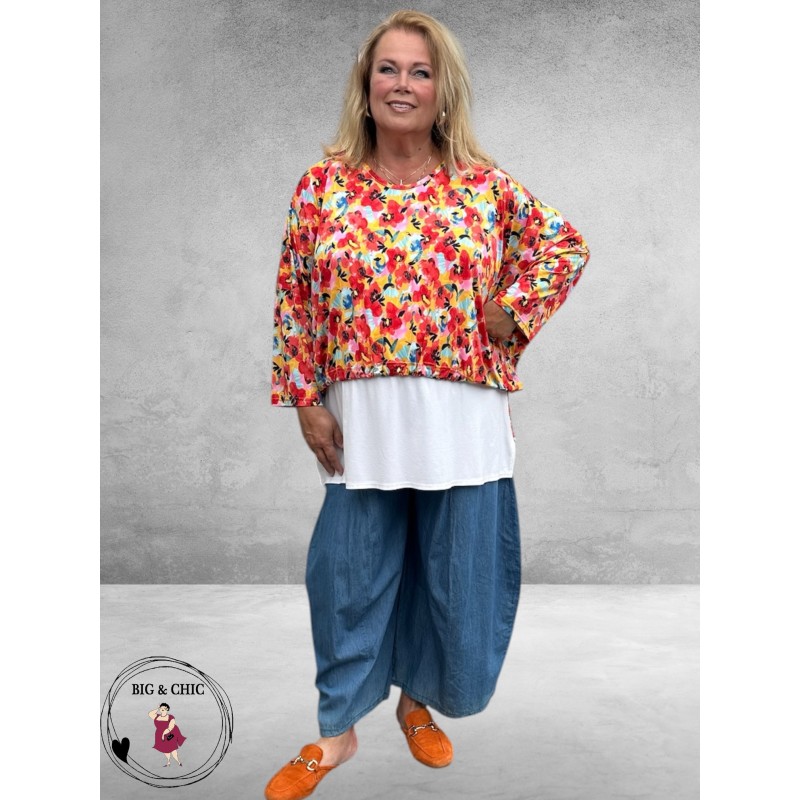Rafay Shirt Blouson Model Flower  Print