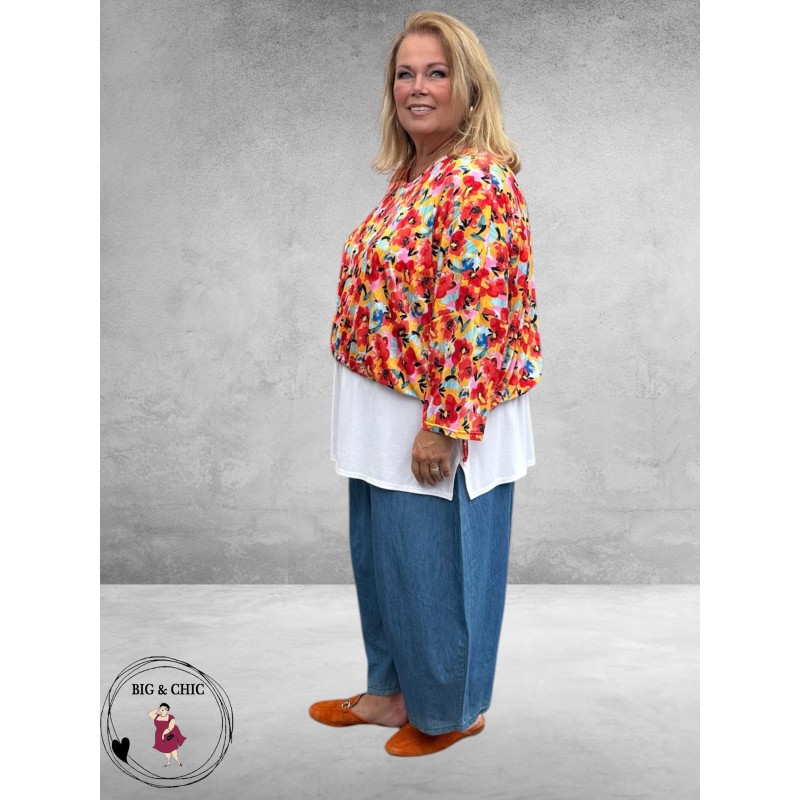 Rafay Shirt Blouson Model Flower  Print