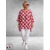 Rafay Shirt Oversized Rood/Wit Flowers
