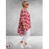 Rafay Shirt Oversized Rood/Wit Flowers