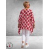 Rafay Shirt Oversized Rood/Wit Flowers