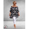 Rafay Tuniek Off Schouder Zwart/Wit
