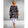 Rafay Tuniek Off Schouder Zwart/Wit