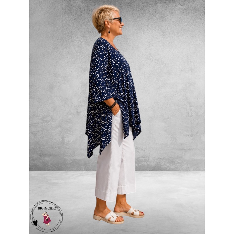 Rafay Tuniek A-Lijn Navy Dots