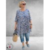 Rafay Tuniek Blauw-Wit Grafic