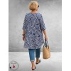 Rafay Tuniek Blauw-Wit Grafic