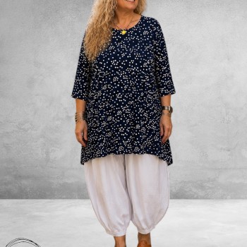 Rafay Tuniek Navy Wit Stippen