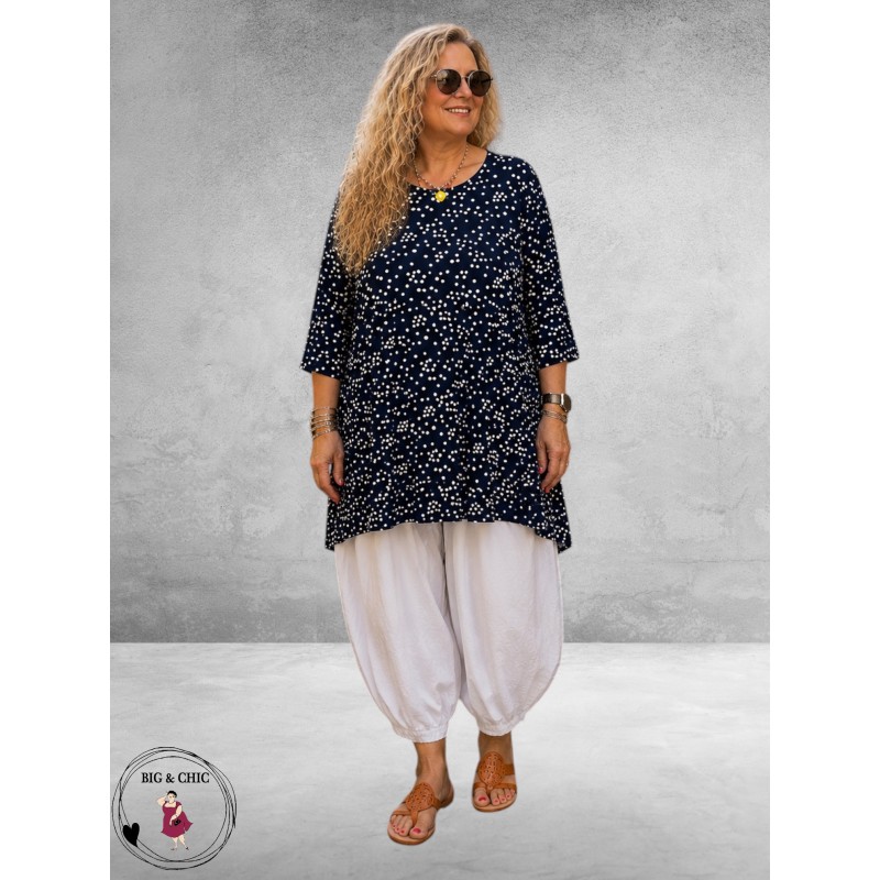 Rafay Tuniek Navy Wit Stippen
