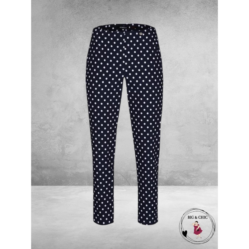 ROBELL Broek Bella Navy/Witte Dots