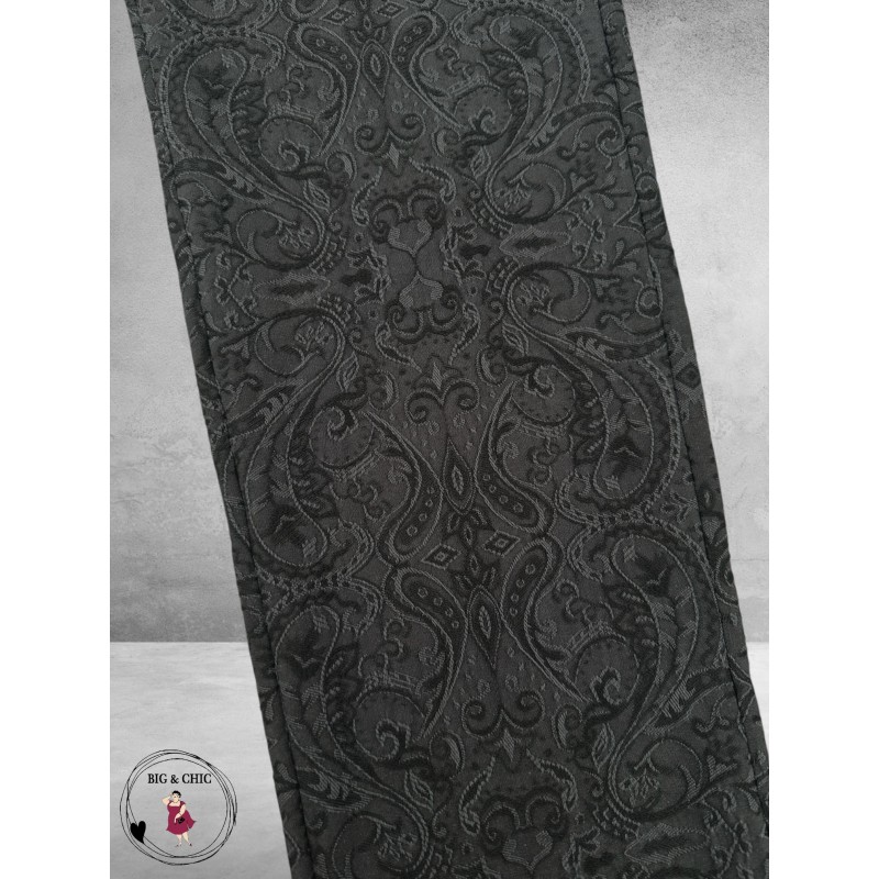 ROBELL Broek Marie Straight Fit Paisley Zwart