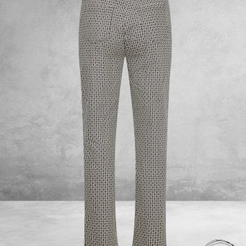 ROBELL Broek Bella Zwart/Bruin/Wit