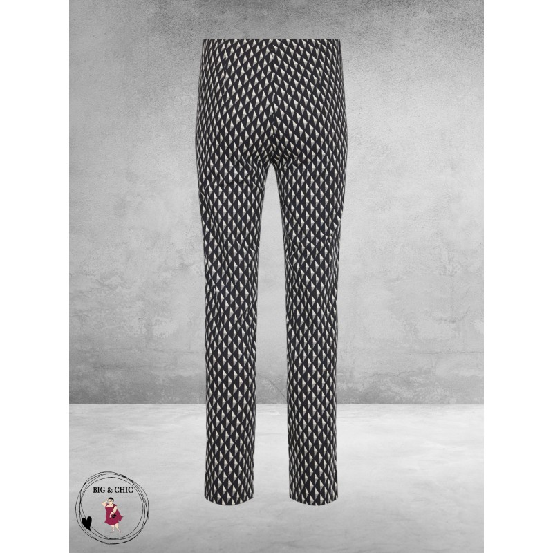 Robell Broek Rose Slim Fit Grafische Print