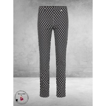 Robell Broek Rose Slim Fit Grafische Print