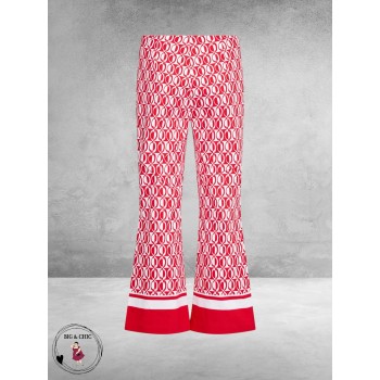ROBELL Broek Joella Flair Rood/Wit 