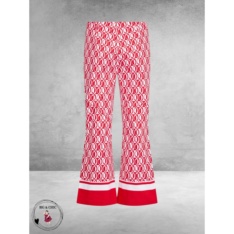ROBELL Broek Joella Flair Rood/Wit 