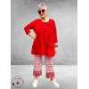 ROBELL Broek Joella Flair Rood/Fuchsia/Wit Contra
