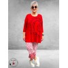 ROBELL Broek Joella Flair Rood/Fuchsia/Wit Contra