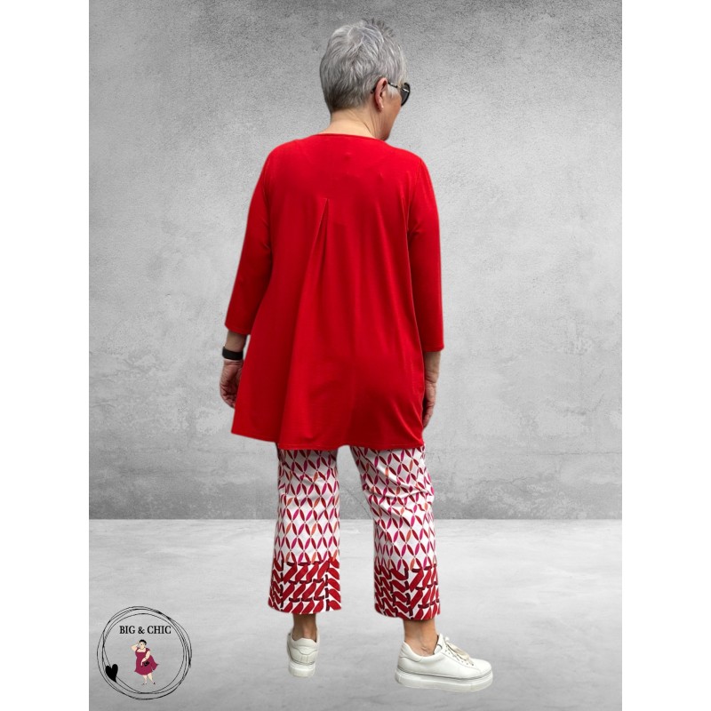 ROBELL Broek Joella Flair Rood/Fuchsia/Wit Contra