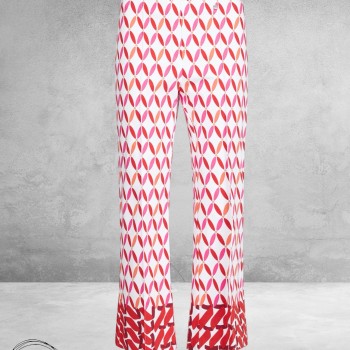 ROBELL Broek Joella Flair Rood/Fuchsia/Wit Contra