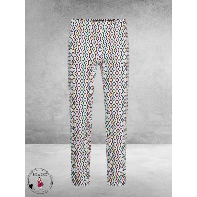 ROBELL Broek Rose Slim Fit Enkel Lila Multi